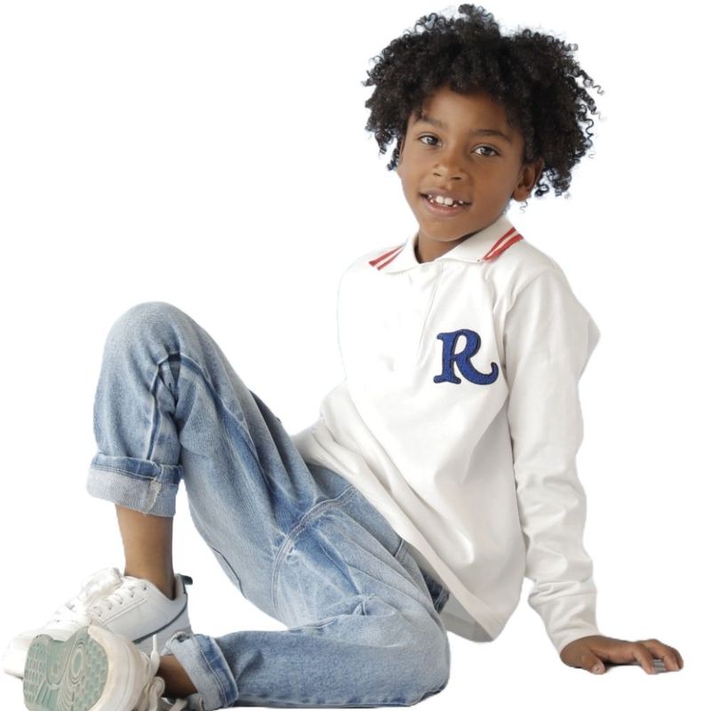 RAINBOW RIDERS - Rainbow Riders White Ride Polo para niño