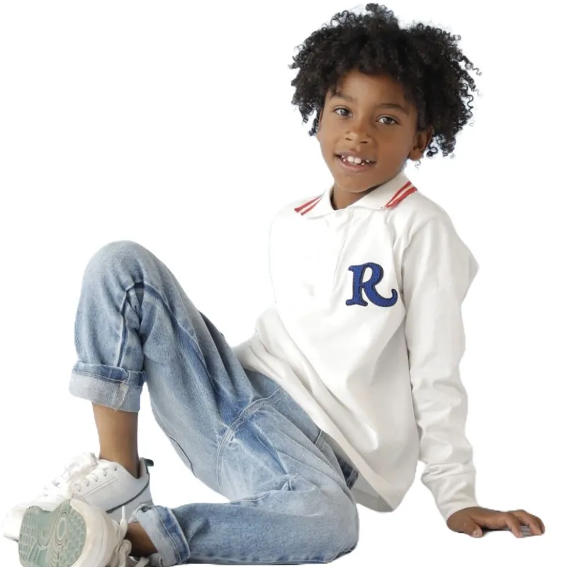RAINBOW RIDERS - Rainbow Riders White Ride Polo para niño