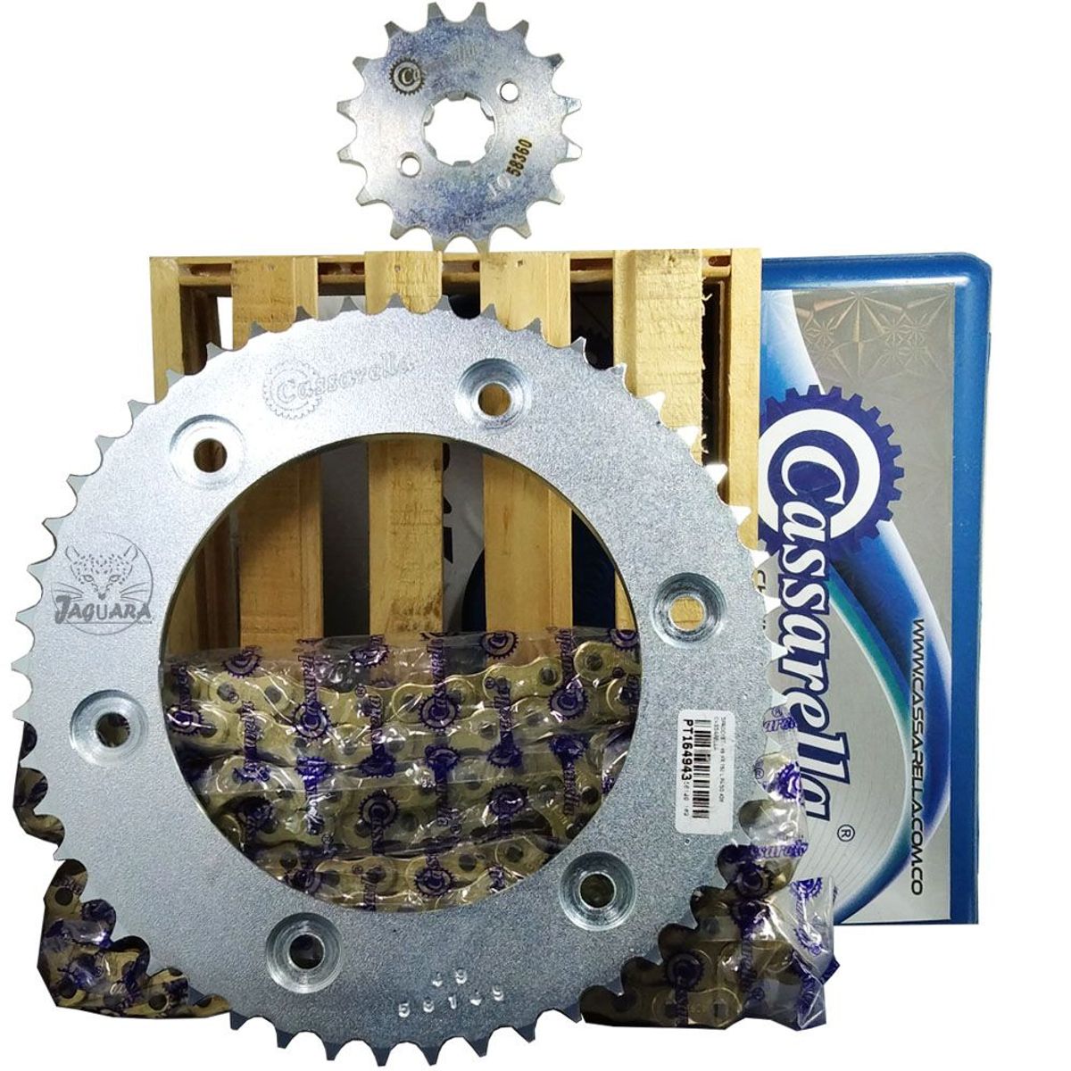 GENERICO - Kit Arrastre Xr 150 L Honda Cadena Dorada Cassarella