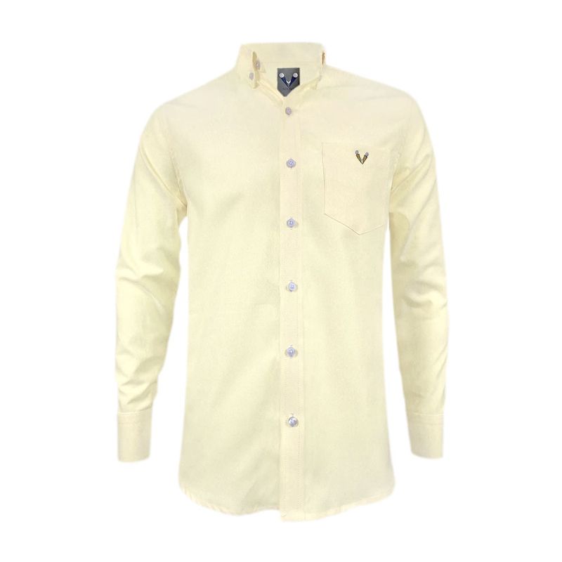 SON DOS - Camisa oxford amarillo también en tallas grandes hombre 