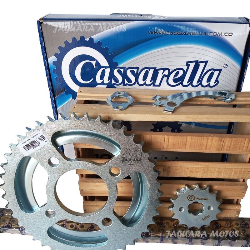 GENERICO - Kit Arrastre Cb 150 Invicta Honda Cadena Dorada Cassarella