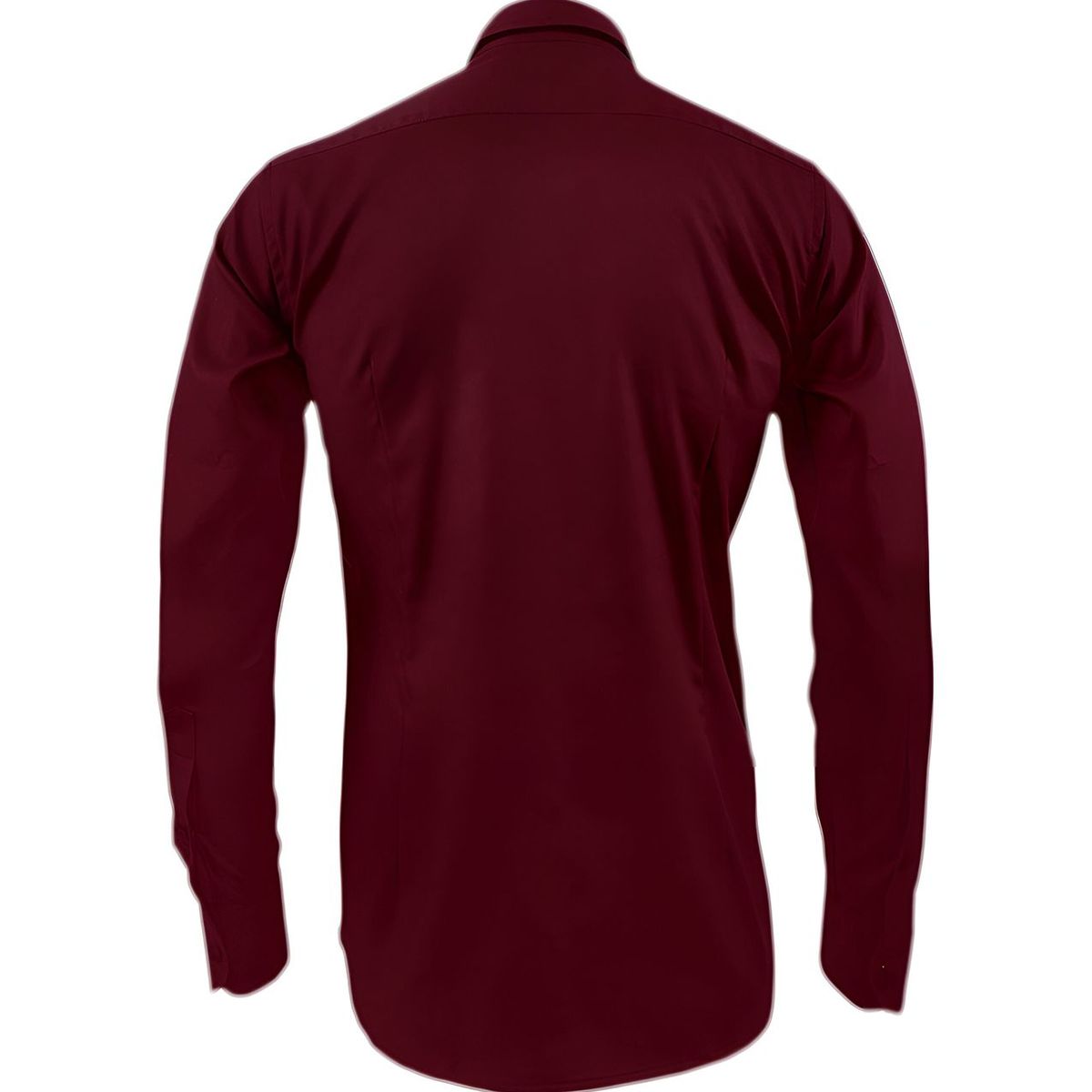 SON DOS - Camisa para corbata vino tinto manga larga slim hombre