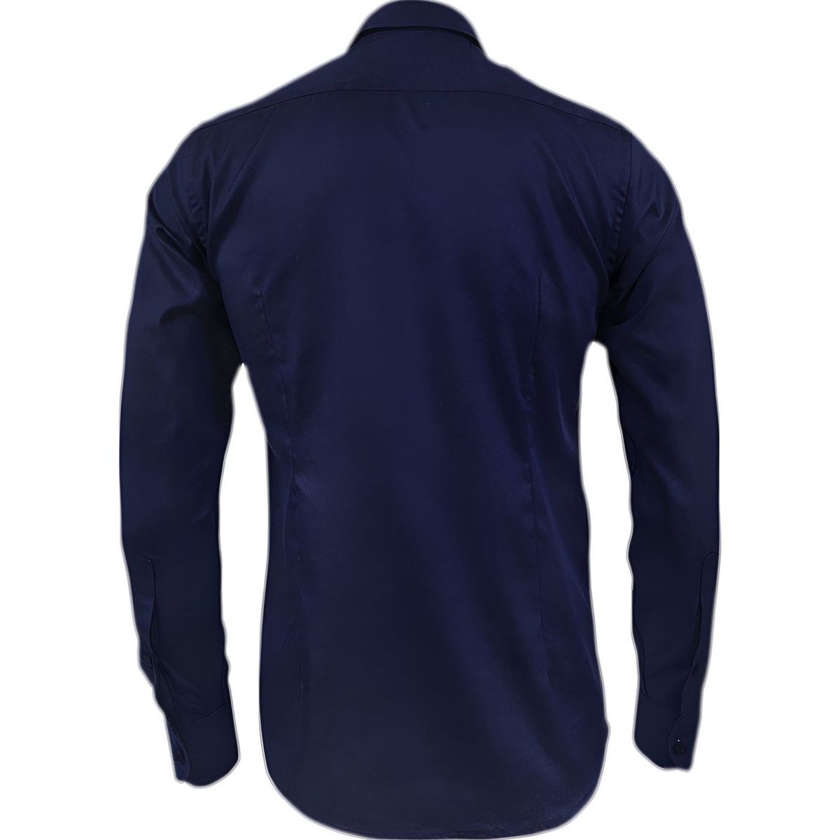 SON DOS - Camisa para corbata azul oscuro manga larga slim para hombre