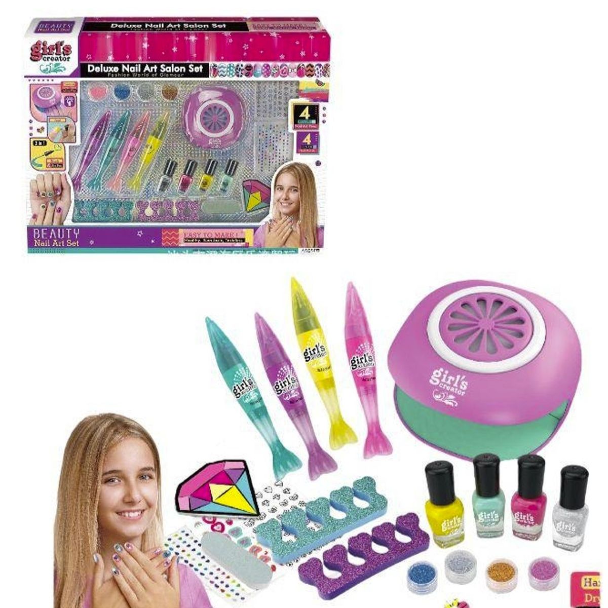 MULTIPLACE COLOMBIA - Set para Uñas Niñas en kit  Accesorios Manicure Esmaltes