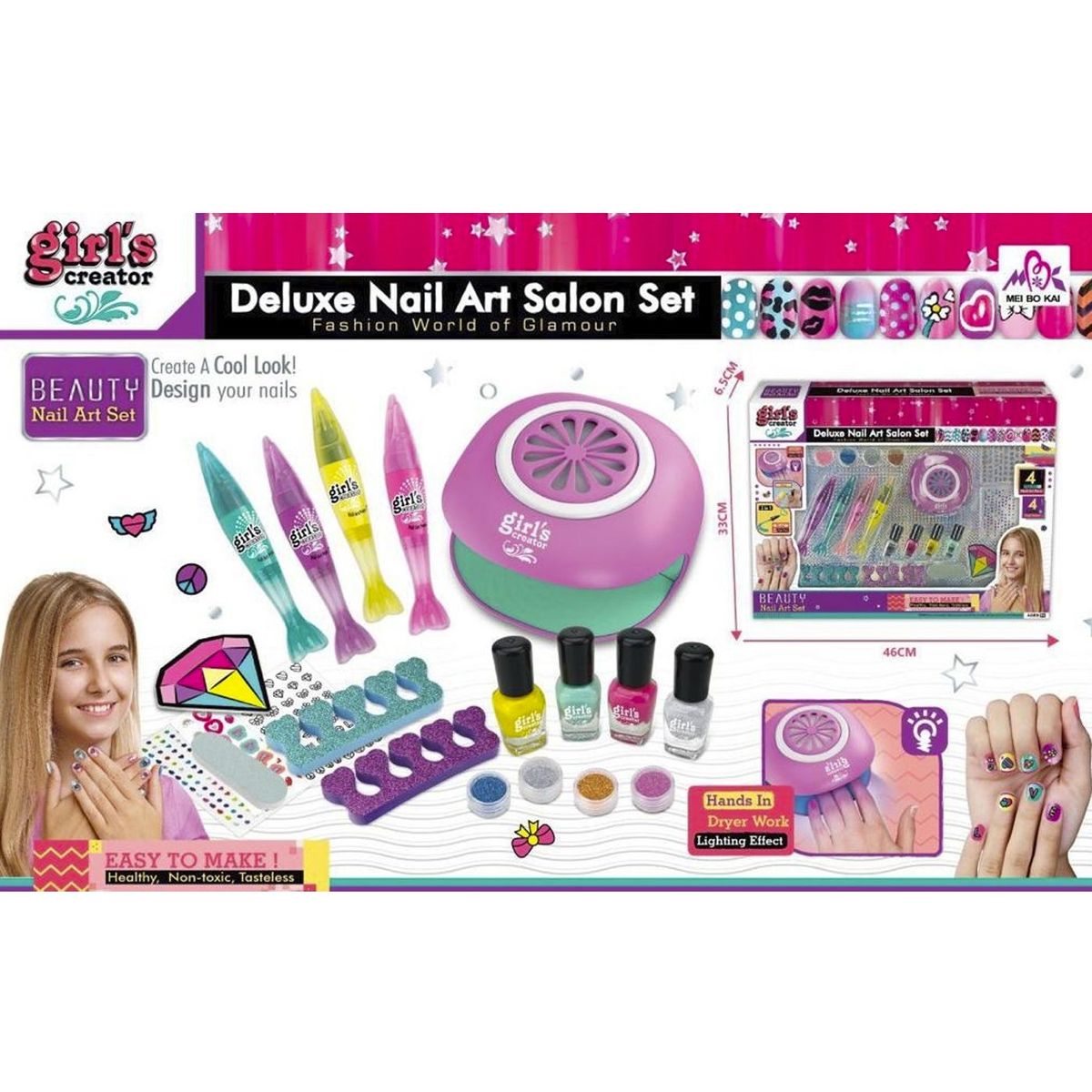 MULTIPLACE COLOMBIA - Set para Uñas Niñas en kit  Accesorios Manicure Esmaltes