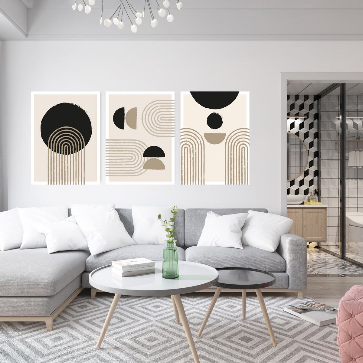 GAMA DIGITAL - Cuadros decorativos Nude Geometric 37x50