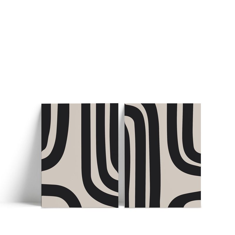 GAMA DIGITAL - Cuadros decorativos Black Wavy