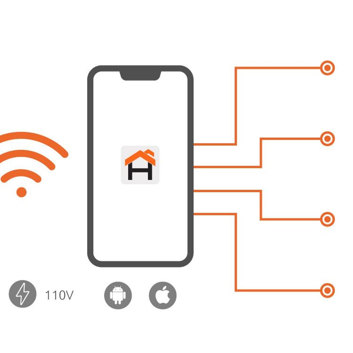 NEXXT SOLUTIONS - Bombilla LED inteligente Wi-Fi 110V -PAR38 - NHB-W410