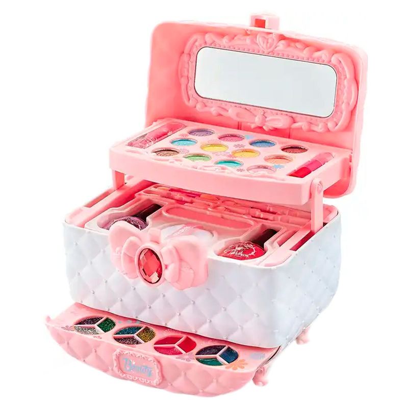 GENERICO - Set Maletin Neceser Belleza Maquillaje Real Espejo Cuadrado