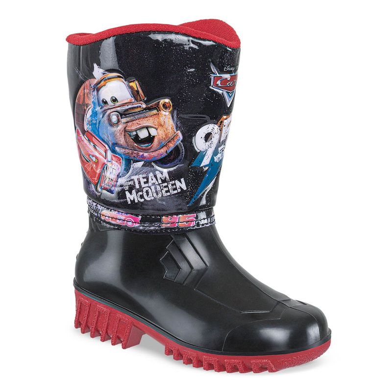 DISNEY - Botas Lluvia Cars Sedna Negro-Rojo para Niño Disney