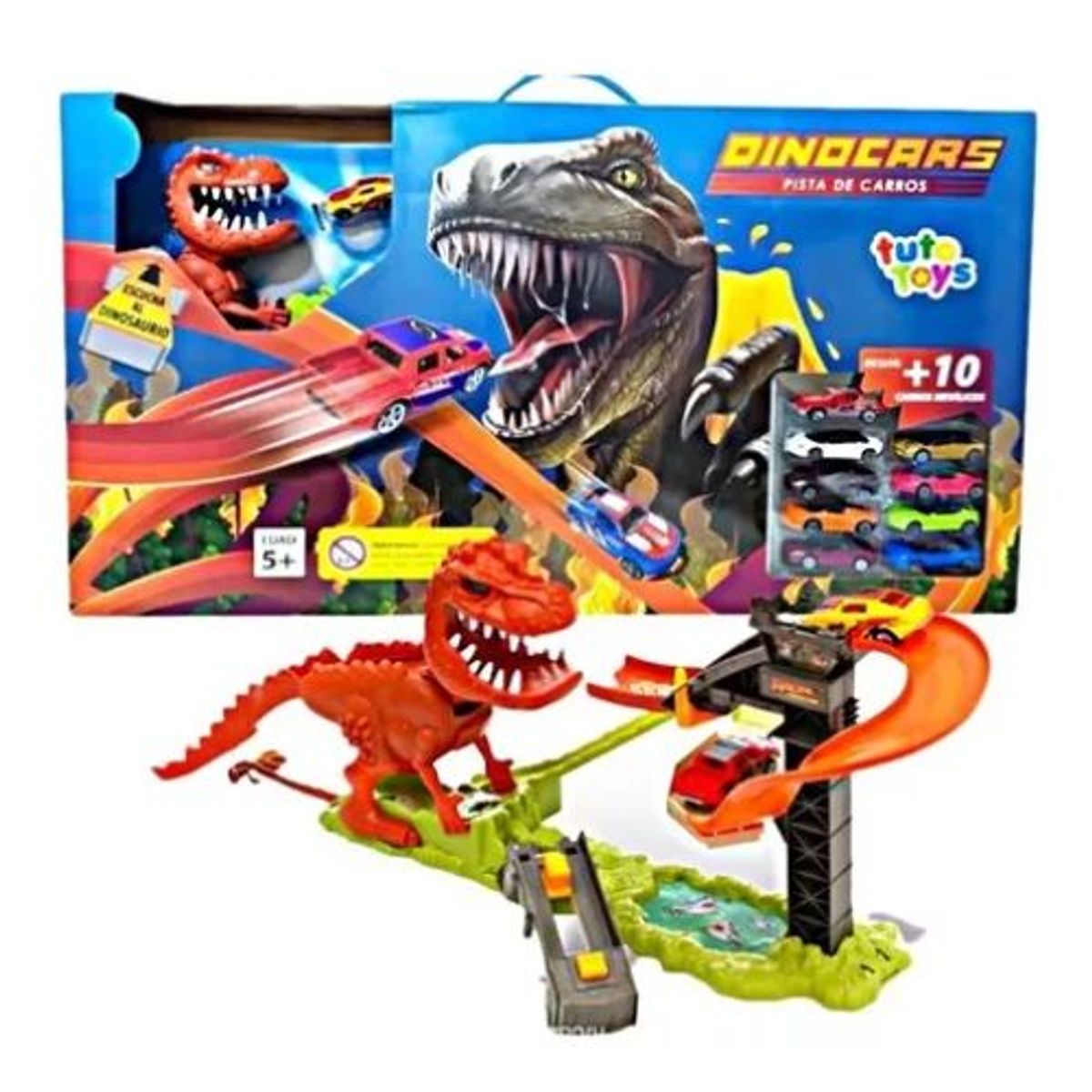 GENERICO - Pista de autos de juguete dinocars.