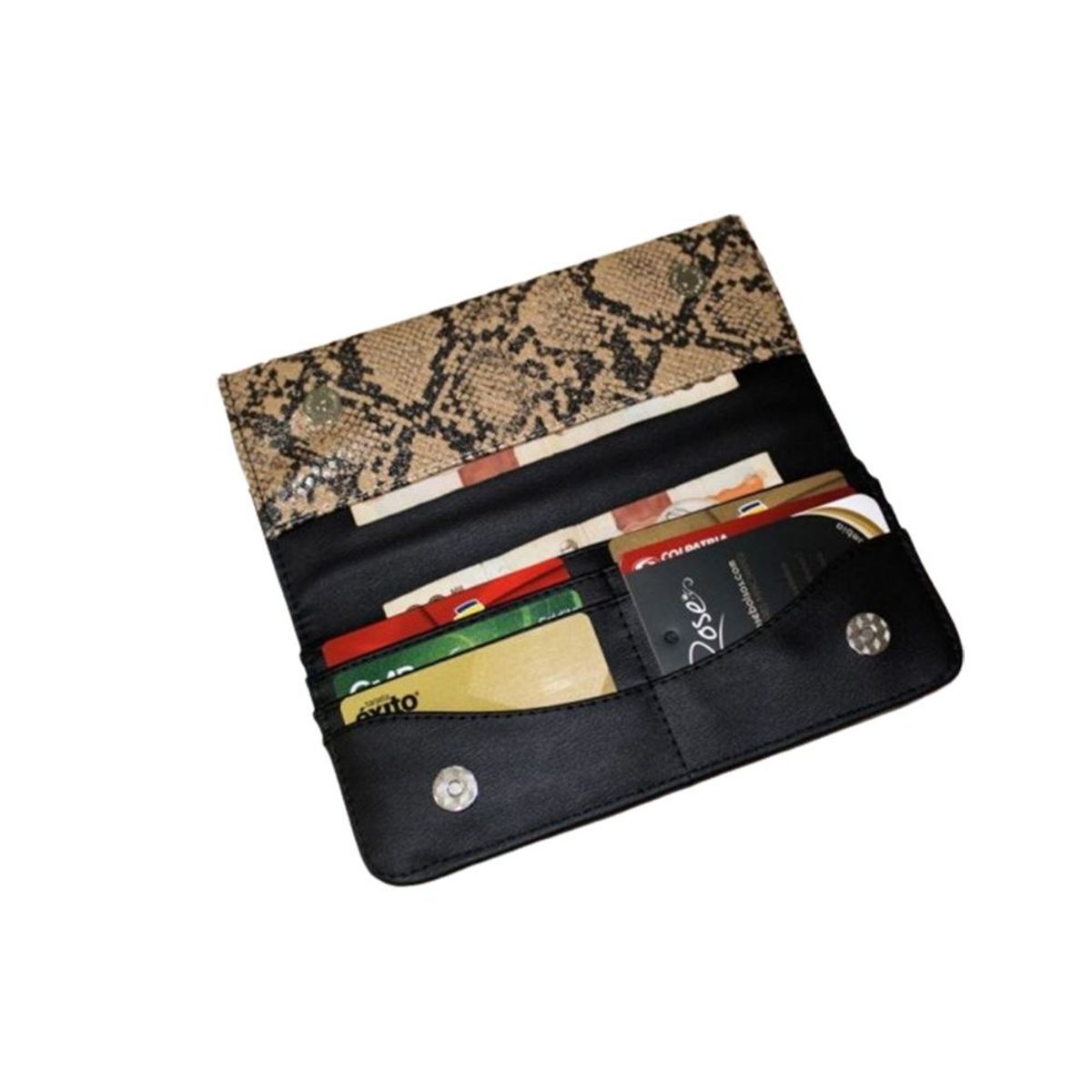 ROSE - Billetera de mujer dama color negro_.