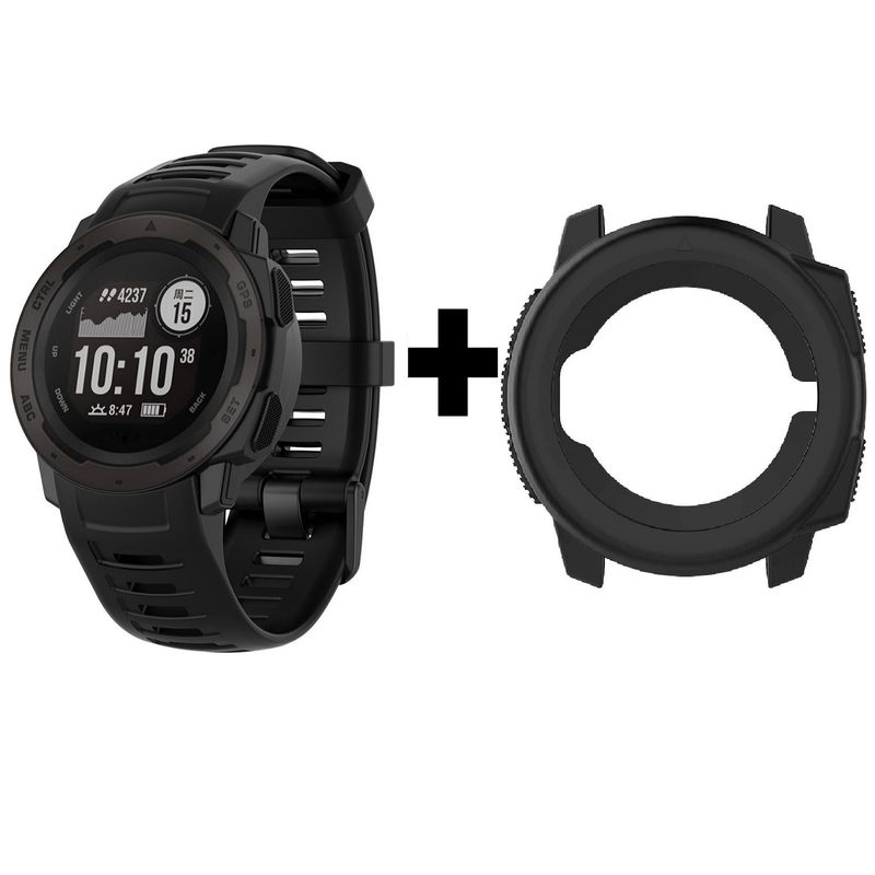 GENERICO - Pulso Correa  Silicona Caja Para Reloj Garmin Instinct Negro