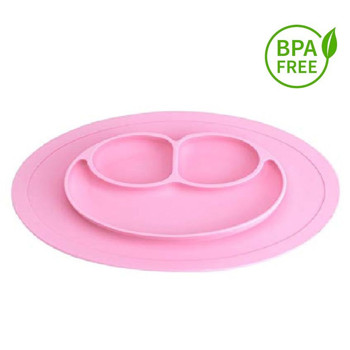 GENERICO - Plato Antideslizante en silicona para Bebe - Carita