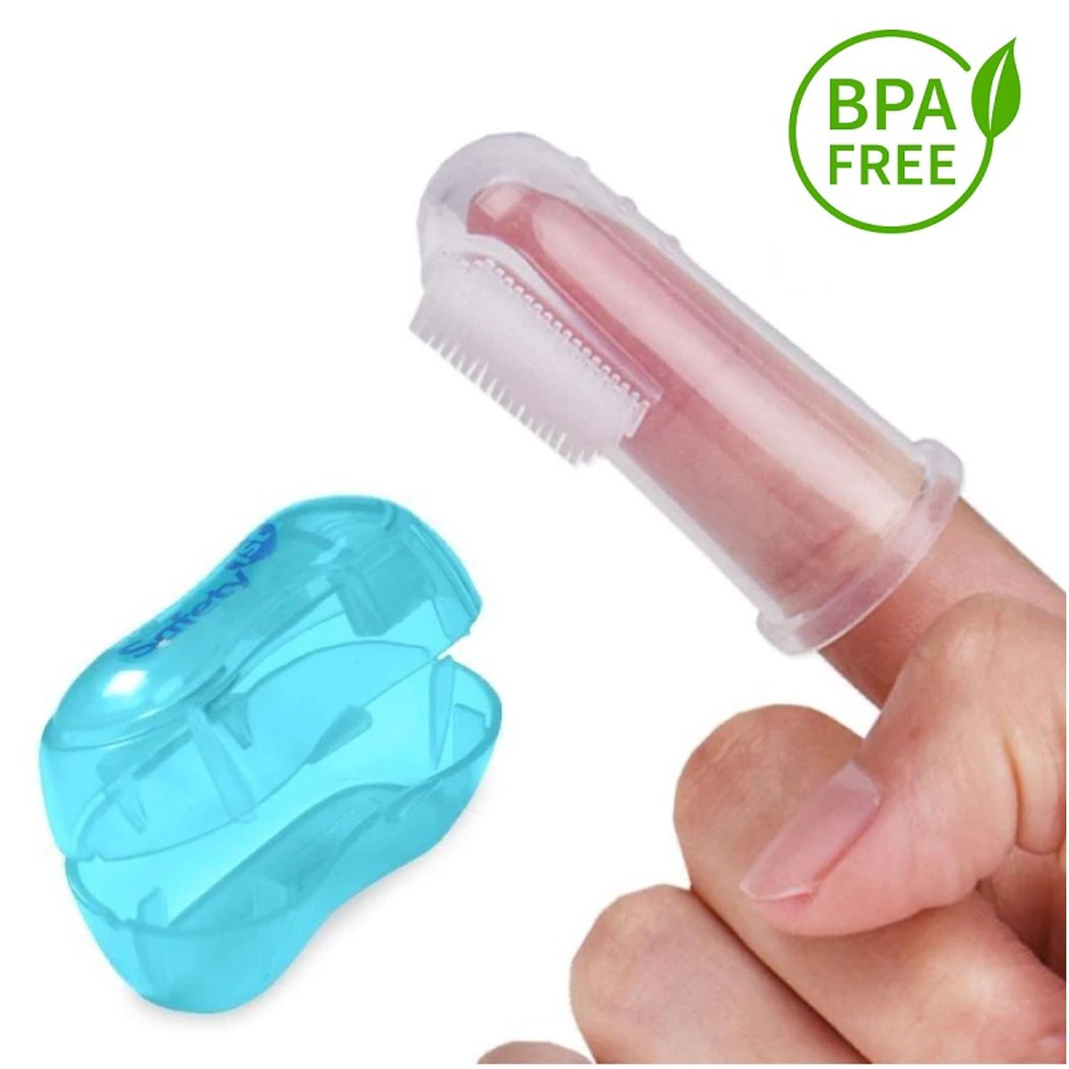 GENERICO - Cepillo Dental  Dedal en silicona para Bebes o Mascota