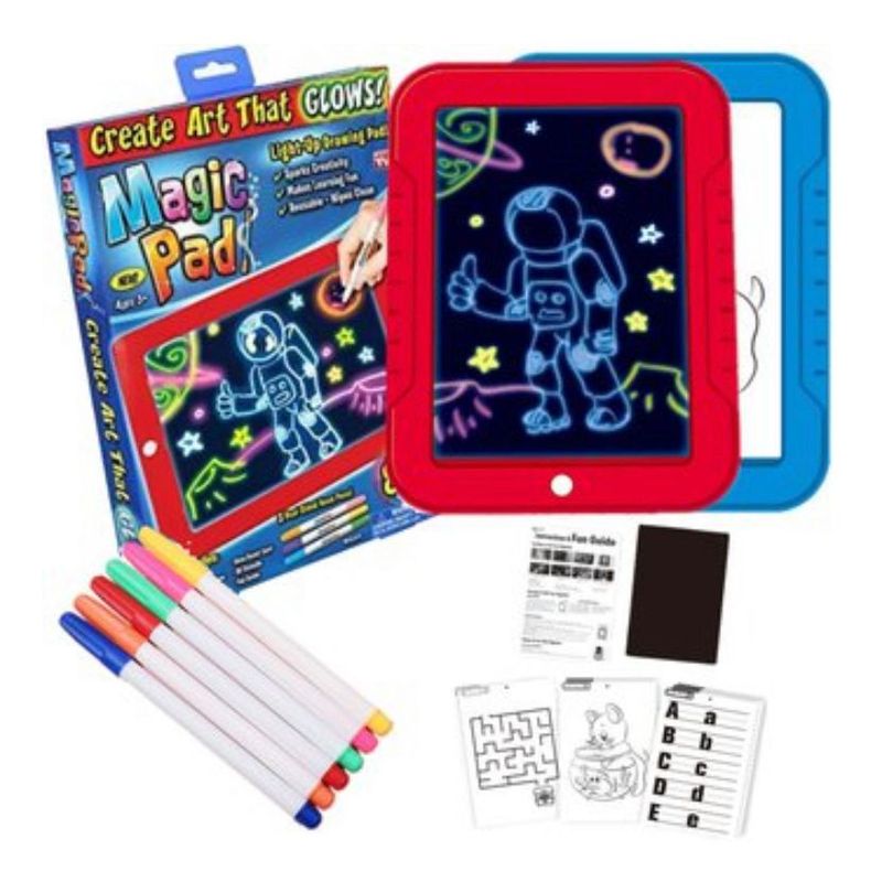 GENERICO - Tableta Dibujo Magic Pad Tablero Magico Luz 6 Marcadores