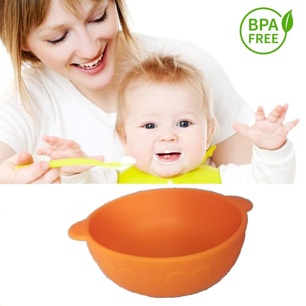 GENERICO - Bowl plato Hondo en Silicona para alimentación del Bebe