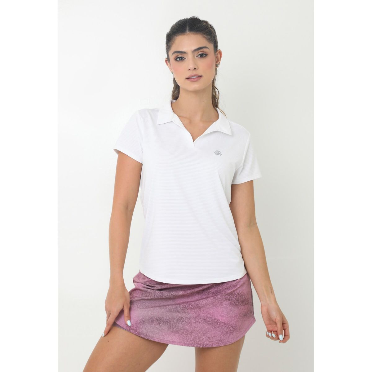 BELIFE - Camiseta Deportiva Blanca Tipo Polo Y Cuello Camisero Para Mujer Belife.