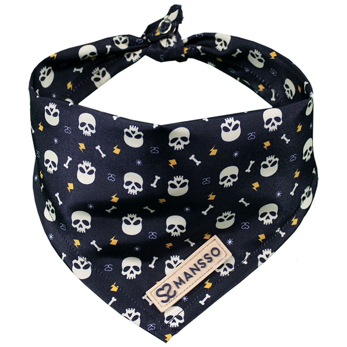 GENERICO - Pañoleta Calaveras Para Perrogato Mansso Talla M