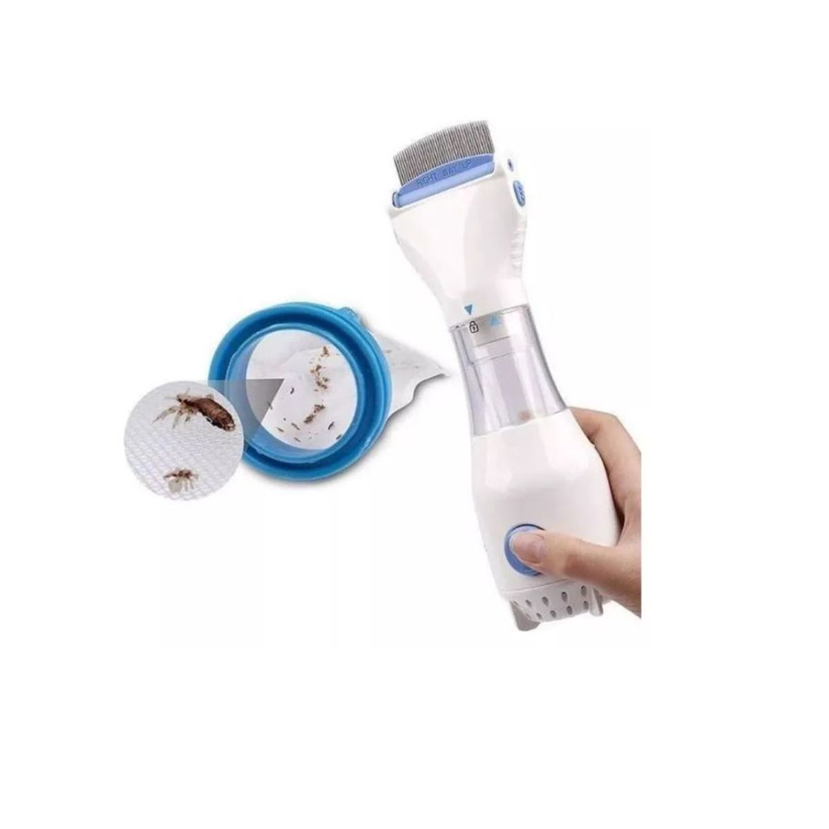 GENERICO - Cepillo Aspirador Mata Piojos y Pulgas