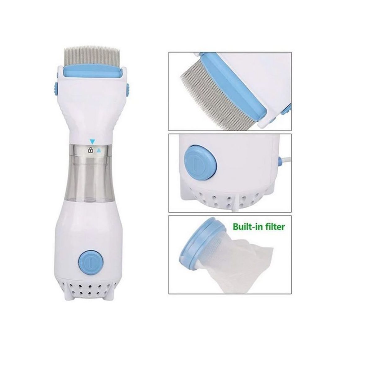 GENERICO - Cepillo Aspirador Mata Piojos y Pulgas