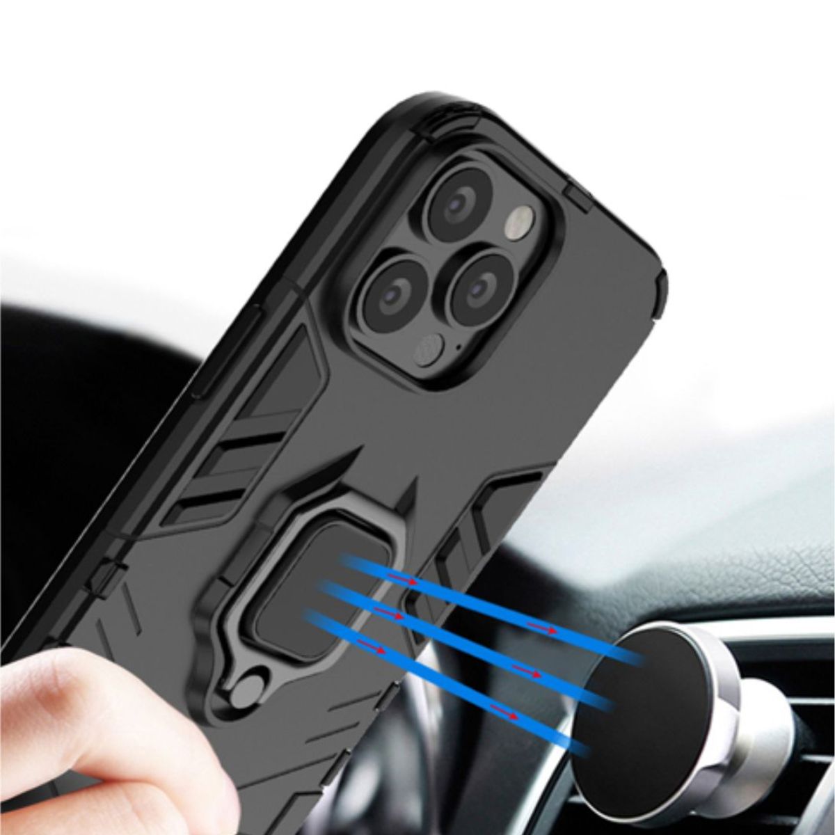 GENERICO - Funda Anti Golpes Anillo Compatible con Xiaomi Mi 13T Rojo