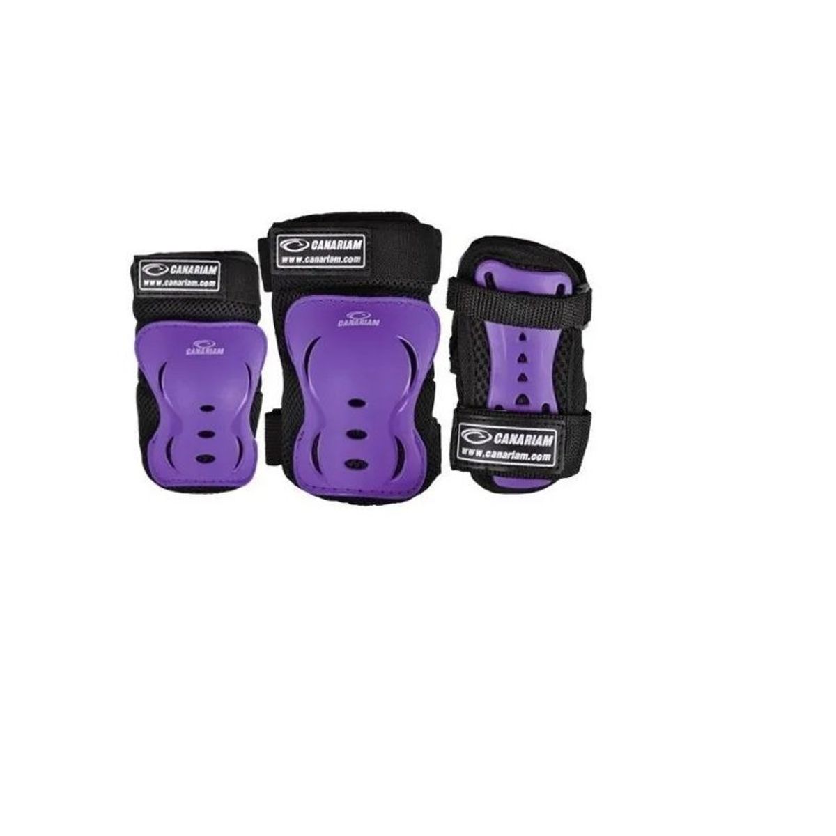 CANARIAM - Protección Patines Coderas Rodilleras Guantes Morado