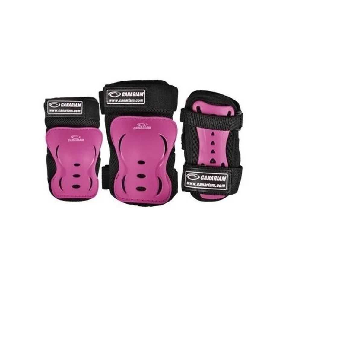 CANARIAM - Protección Patines Coderas Rodilleras Guantes Fucsia