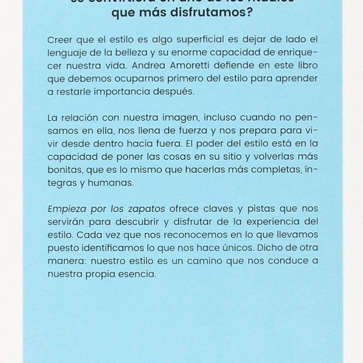 PLATAFORMA - Empieza Por Los Zapatos. Andrea Amoretti