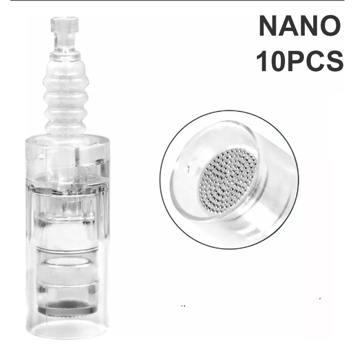 CARER SPARK - Microagujas Para Dermapen 10 Pcs Nano Microneedling Entrada A Presión