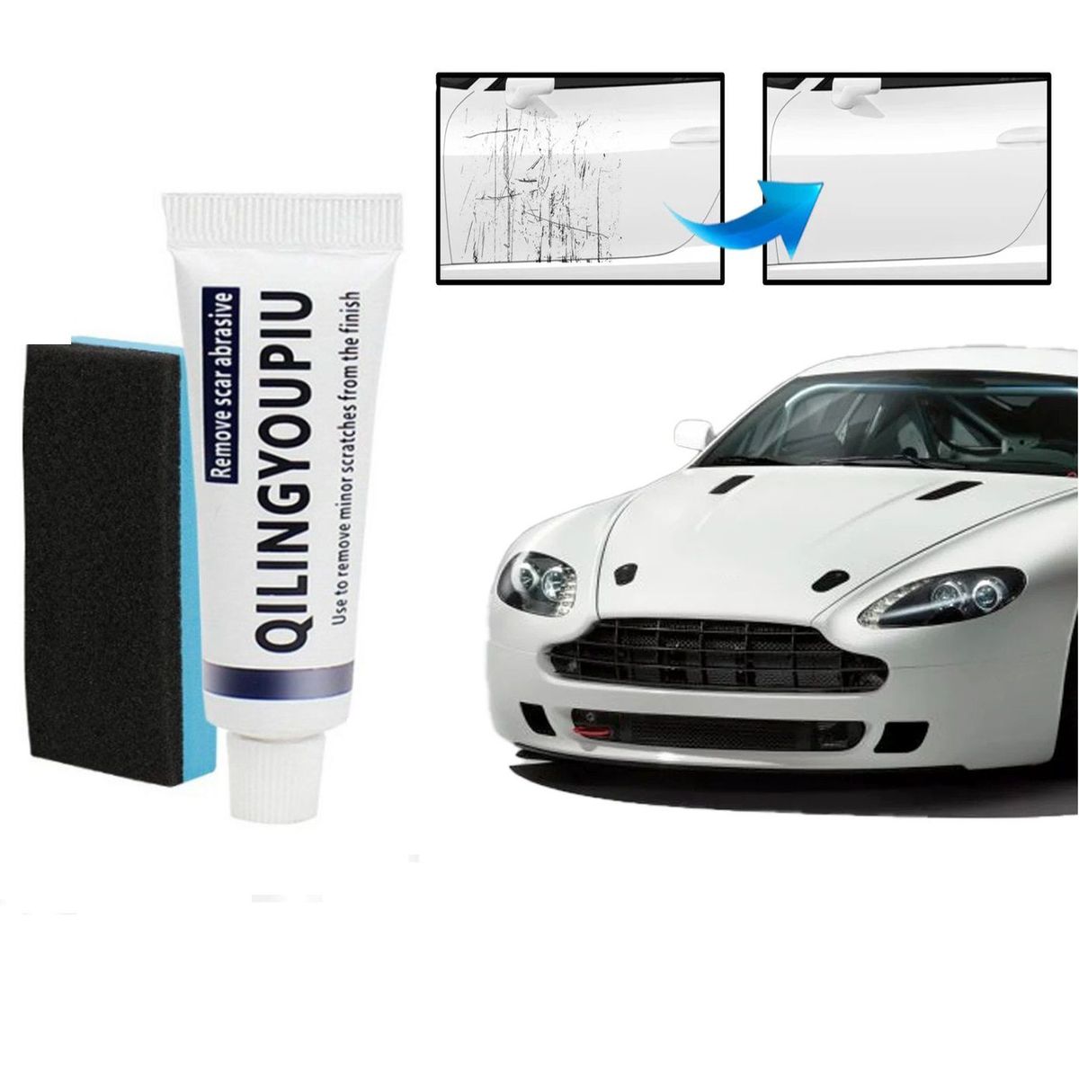 GENERICO - Kit cera crema quita rayones para carros motos