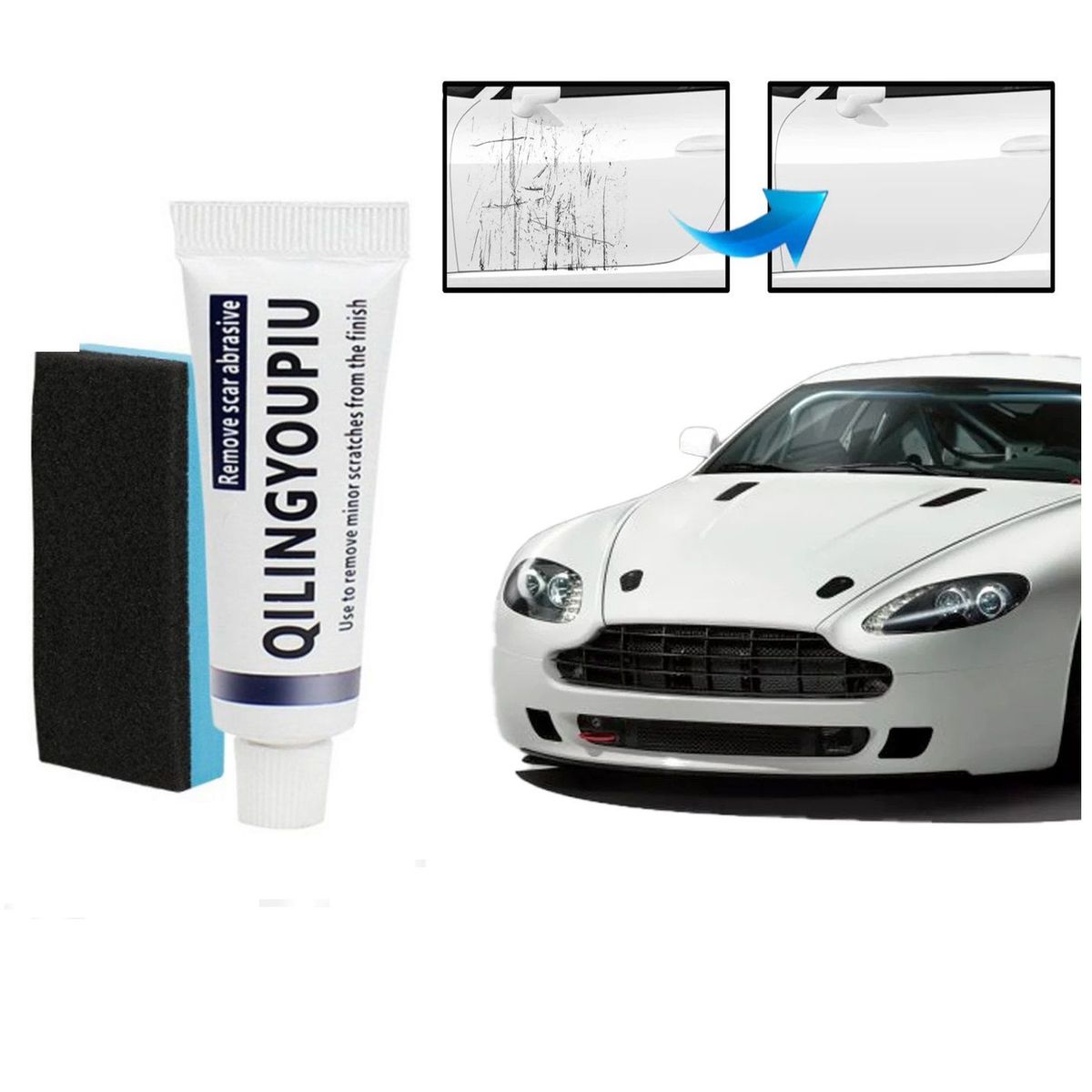 GENERICO - Kit cera crema quita rayones para carros motos