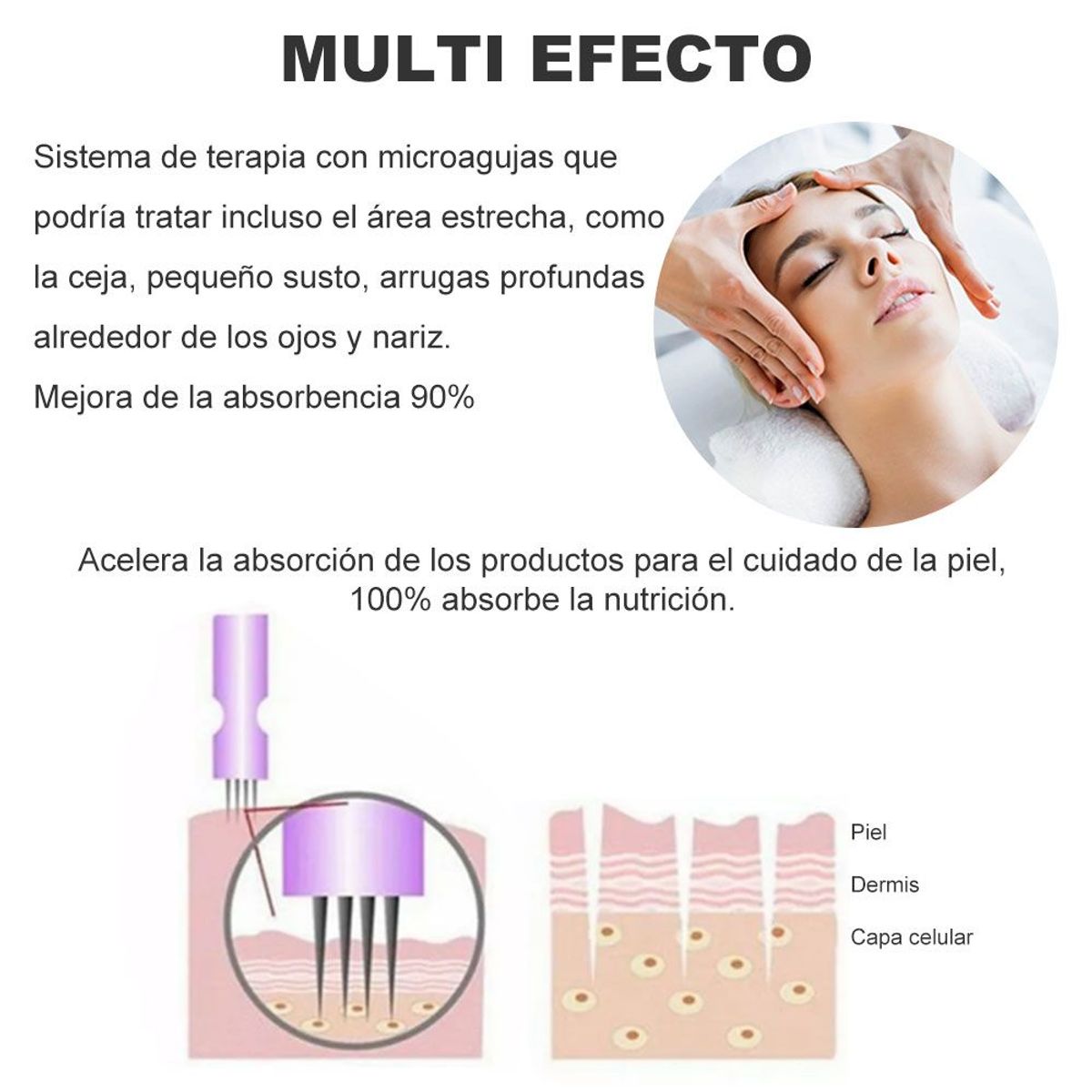 CARER SPARK - Microagujas Para Dermapen 12 Pines 10 Pcs Entrada A Presión
