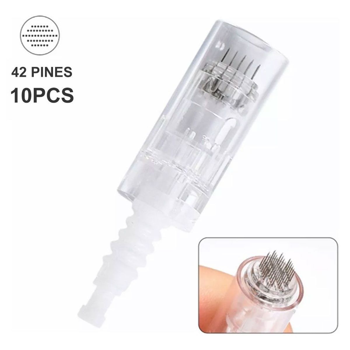 CARER SPARK - Microagujas Para Dermapen 42Pines 10Pcs Microneedling Entrada Presión