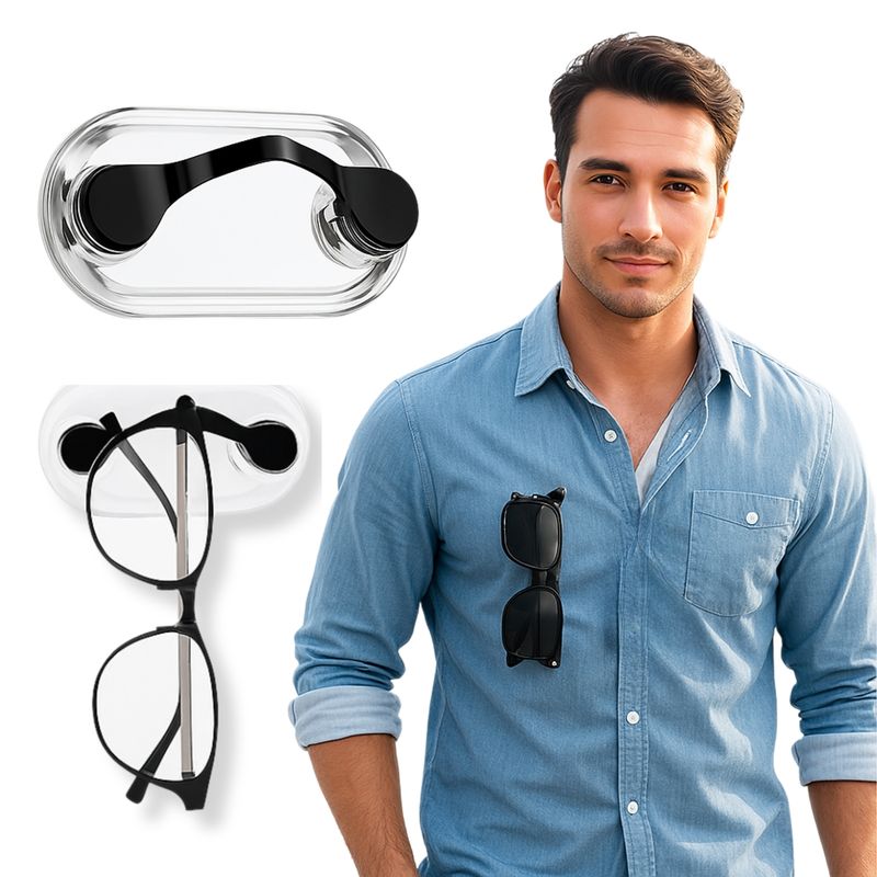GENERICO - Clip Soporte Magnetico Universal Para Gafas Negro