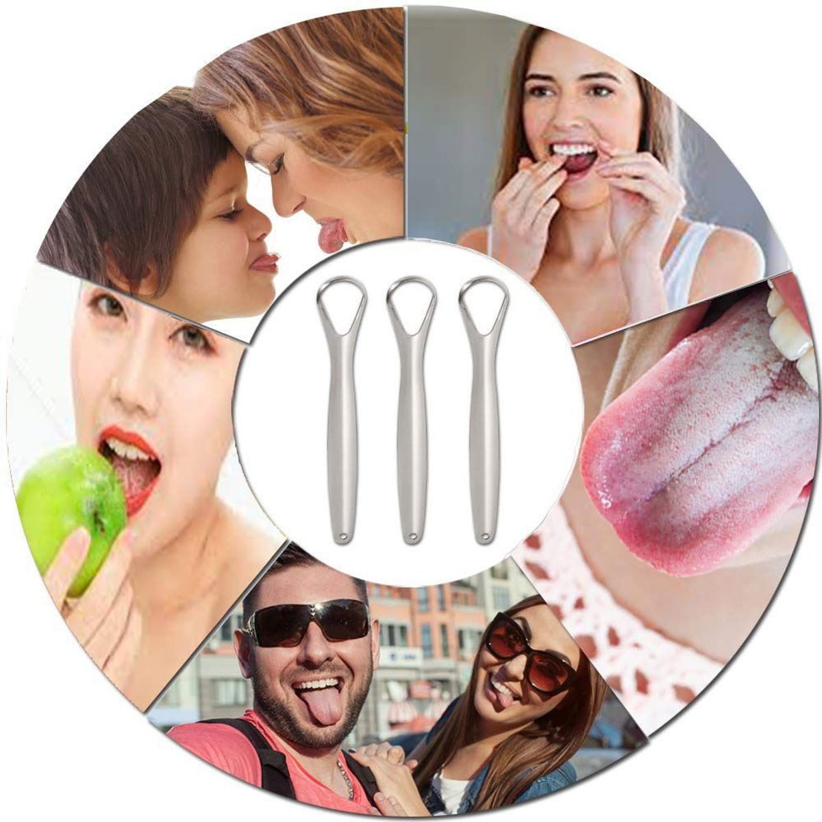 GENERICO - Kit Limpiador Raspador De Lengua Elimina Mal Aliento Efectivo