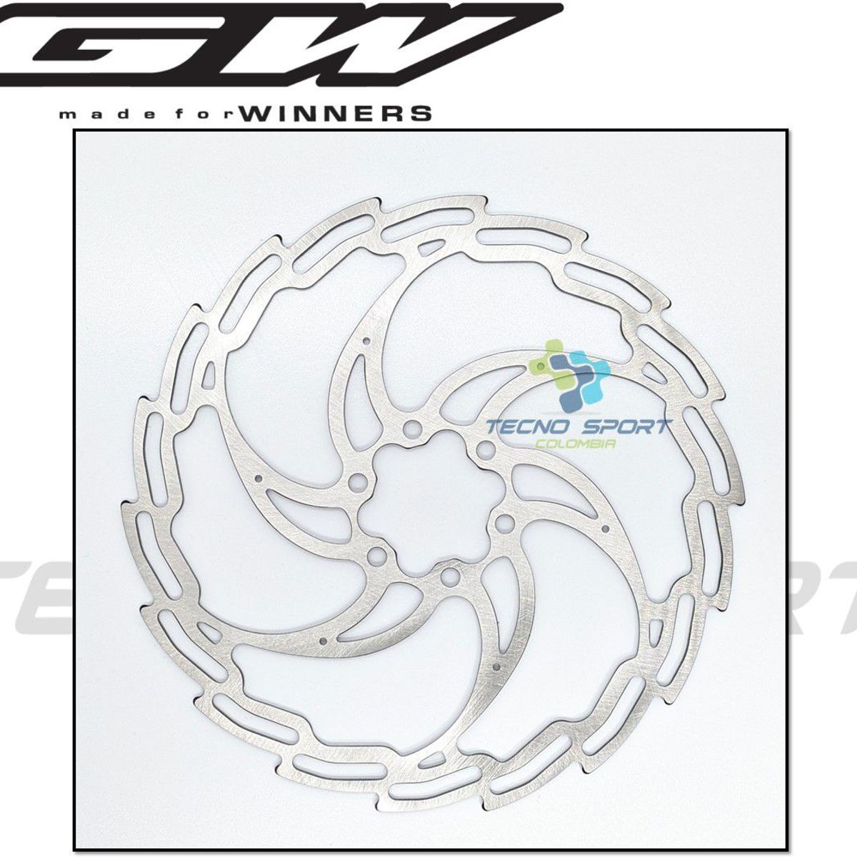 GW - Disco Rotor Gw Freno Bicicleta 6 Tornillo 160mm Super Ligero