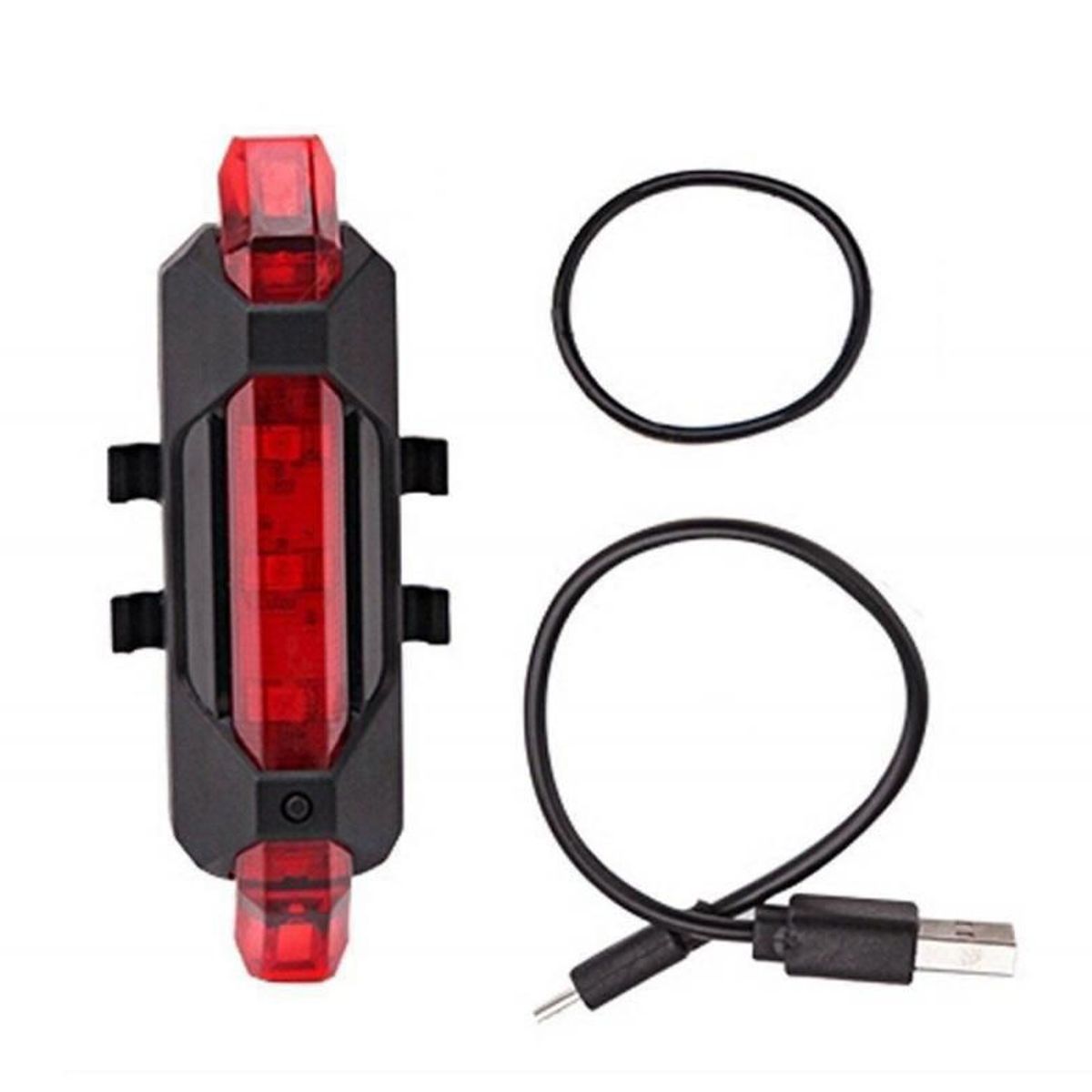 GENERICO - Luz Linterna Recargable Usb Led Bicicleta Tras Rojo O Blanco