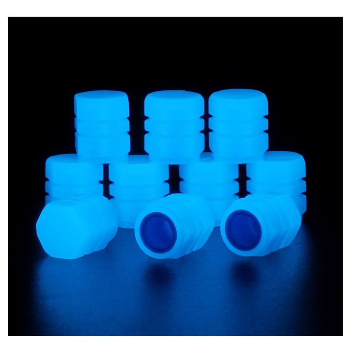 GENERICO - Tapa Válvula Fluorescente Efecto Luz Moto X2 U Azul