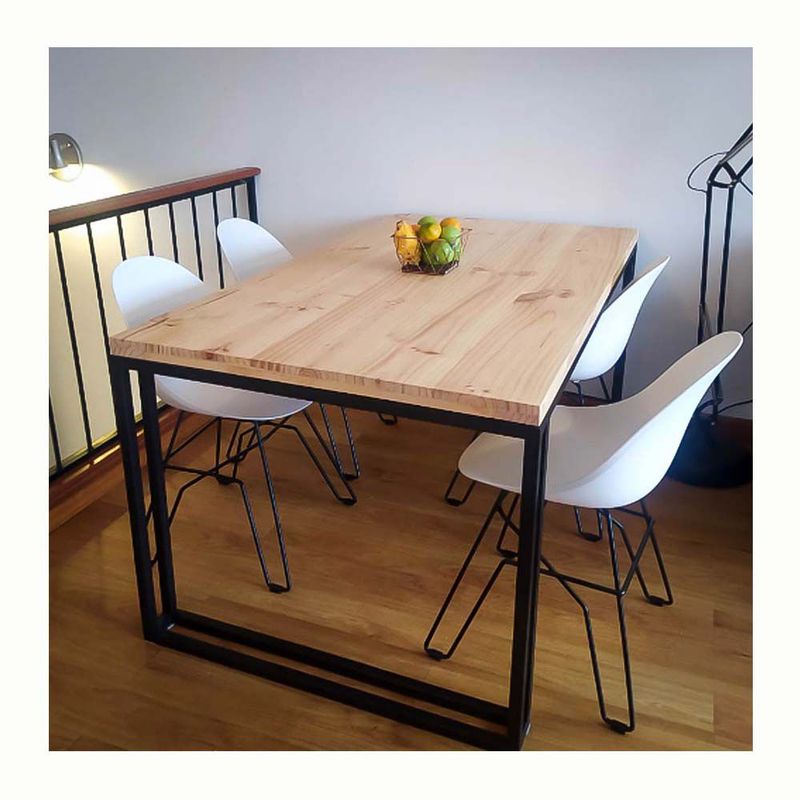22 GRADOS DECORACION - Mesa comedor Jenn 160x80cm en roble  natural y metal