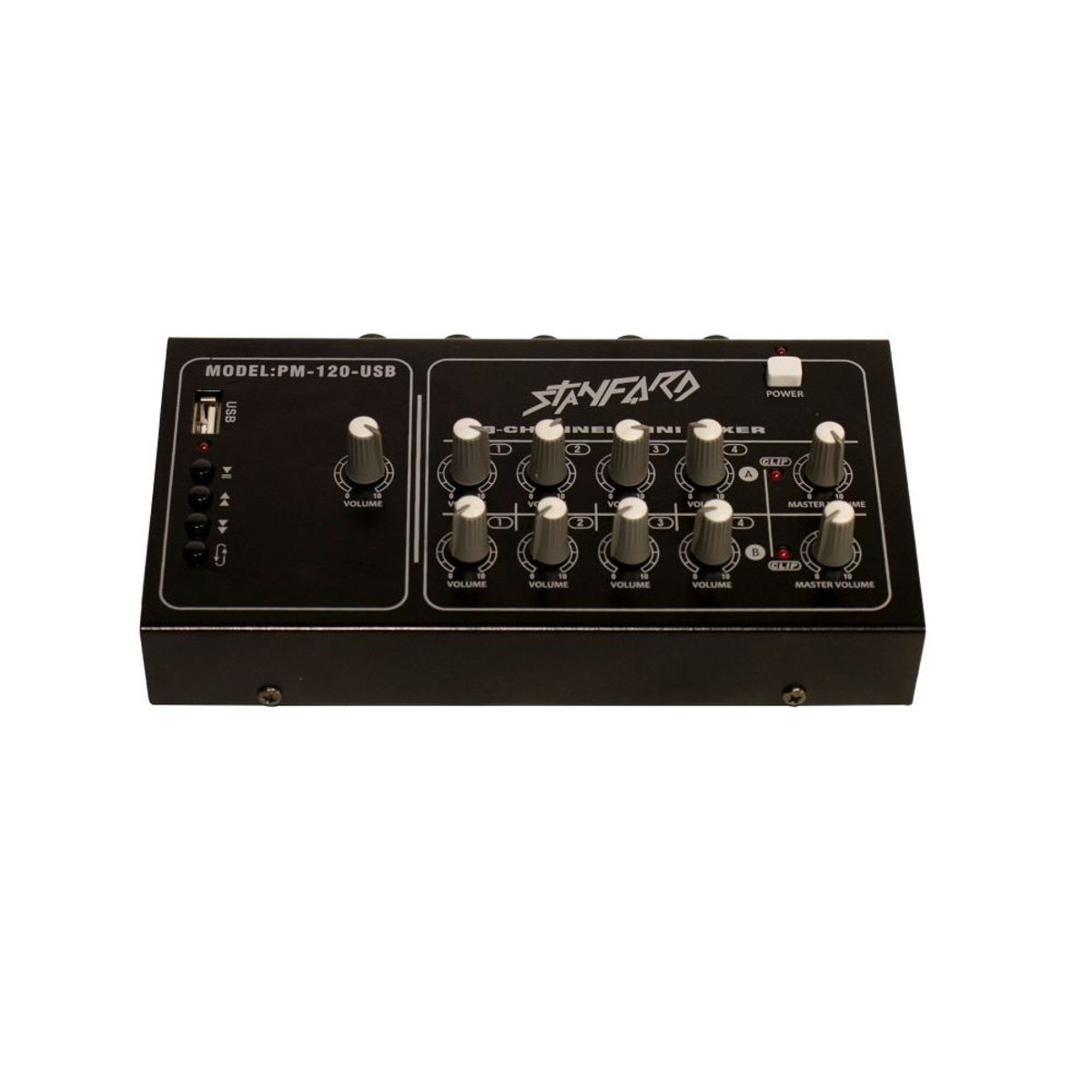 AVC - Mezclador de Sonido STANFORD 8 micrófonos con Puerto USB.