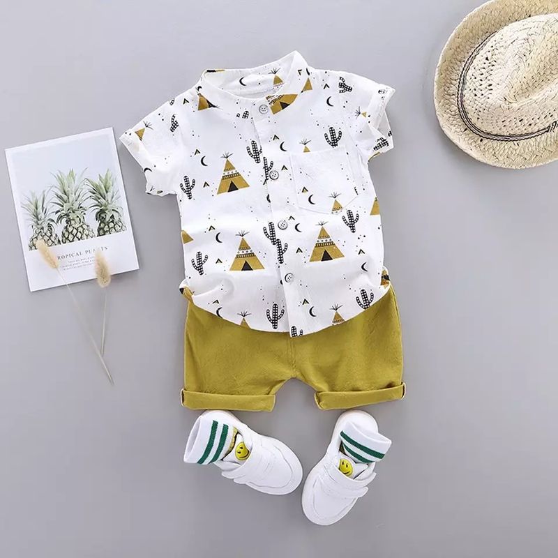 LUSOLSI - Prendas Ropa  niños conjuntos de vestir camisa y pantalones cortos