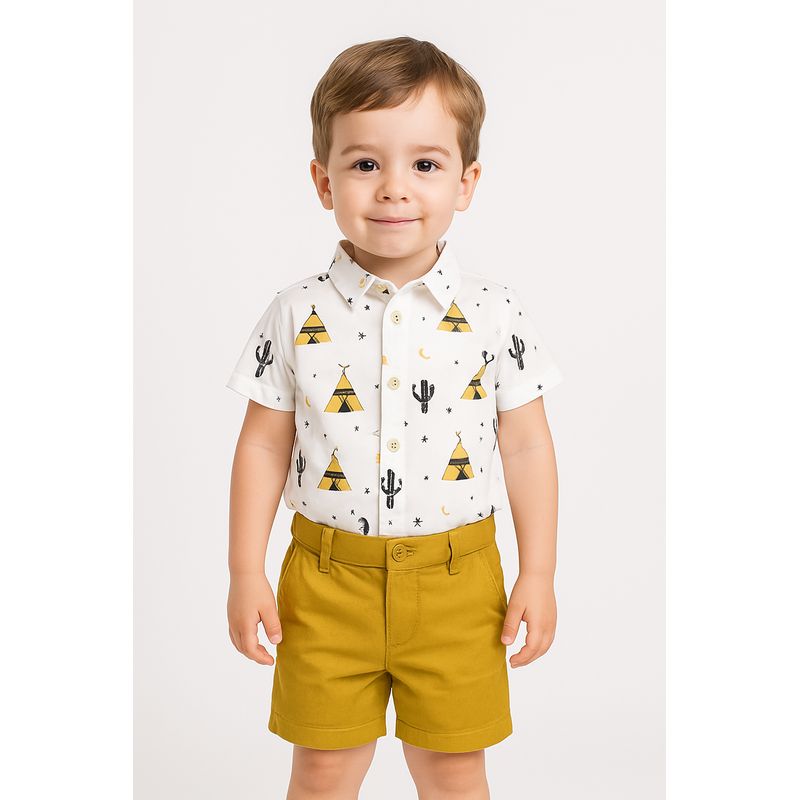 LUSOLSI - Prendas Ropa  niños conjuntos de vestir camisa y pantalones cortos
