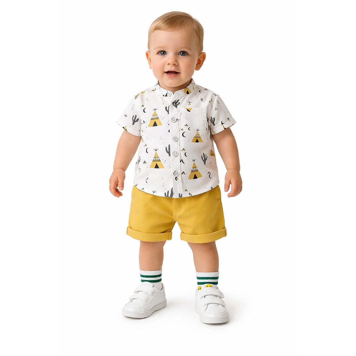 LUSOLSI - Prendas Ropa  niños conjuntos de vestir camisa y pantalones cortos
