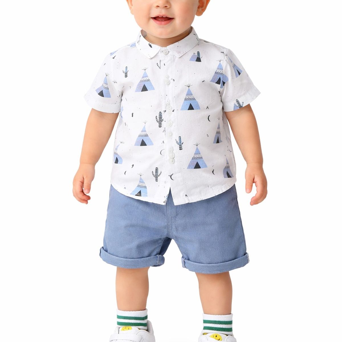 LUSOLSI - Prendas Ropa  niños conjuntos de vestir camisa y pantalones cortos