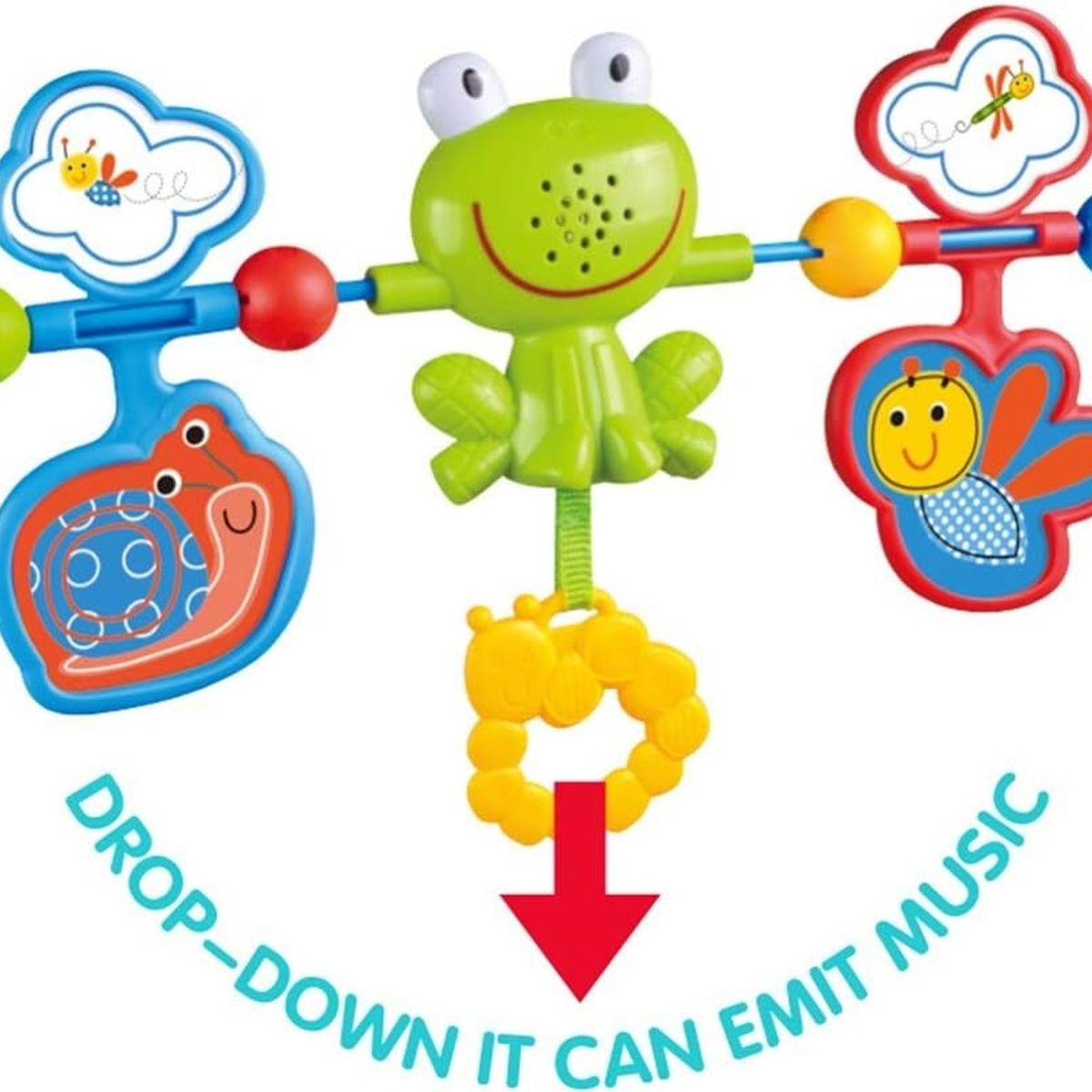 JUGANDO Y EDUCANDO - Silla Para Bebe Rosado Con Vibración Estimulación Temprana