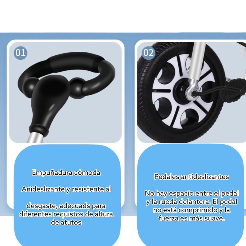 Triciclo paseador para niños importado en aluminio en
