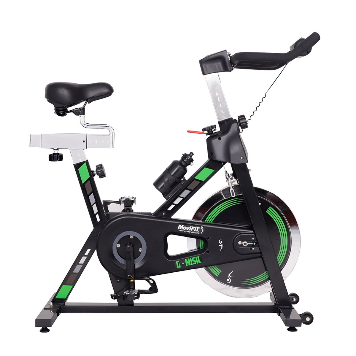 MOVIFIT - Bicicleta Spinning G-Misil Banda Silenciosa Volante 18 kg.