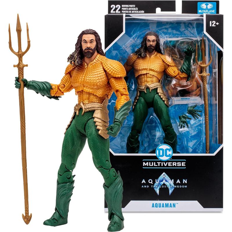 DC COMICS - Aquaman Hero Suit Gold Figura The Lost Kingdom Dc Mcfarlane
