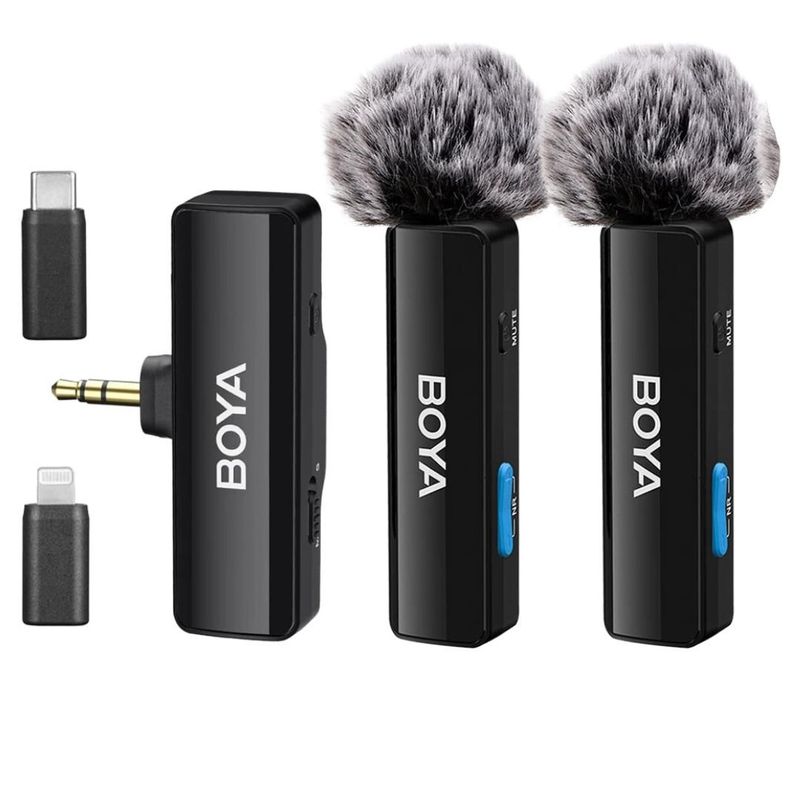 BOYA - Micrófono De Solapa Inalámbrico Dual - Profesional Boya Boyalink - Multicompatible